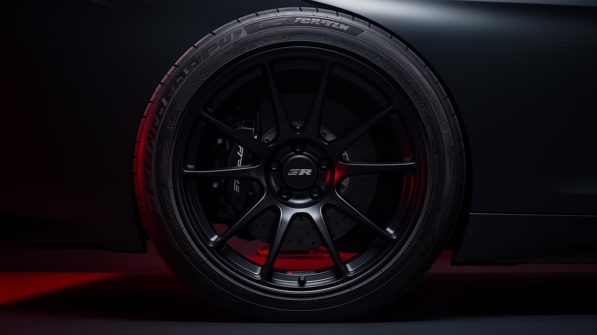 A tire and alloy wheel